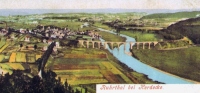 Alte Postkarte von Ruhrtal bei Herdecke (mit Viadukt)